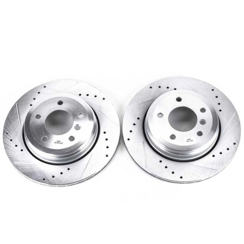 Power Stop 04-07 BMW 525i Rear Evolution Drilled & Slotted Rotors - Pair