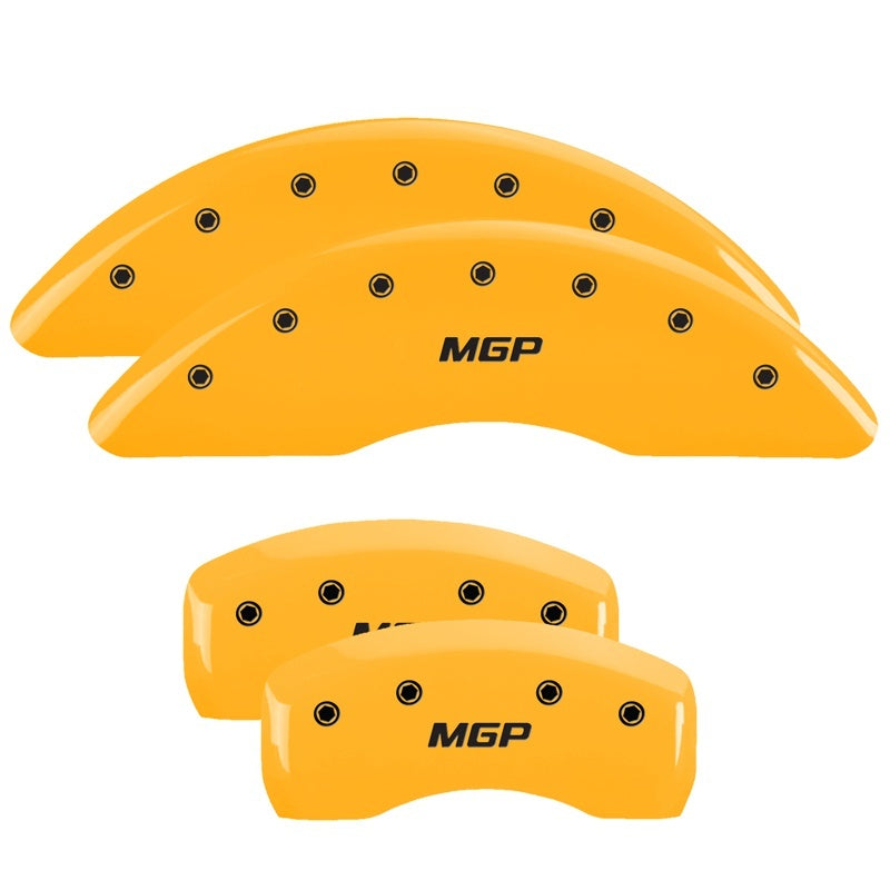 MGP 4 Caliper Covers Engraved Front & Rear i-Vtec Yellow finish black ch