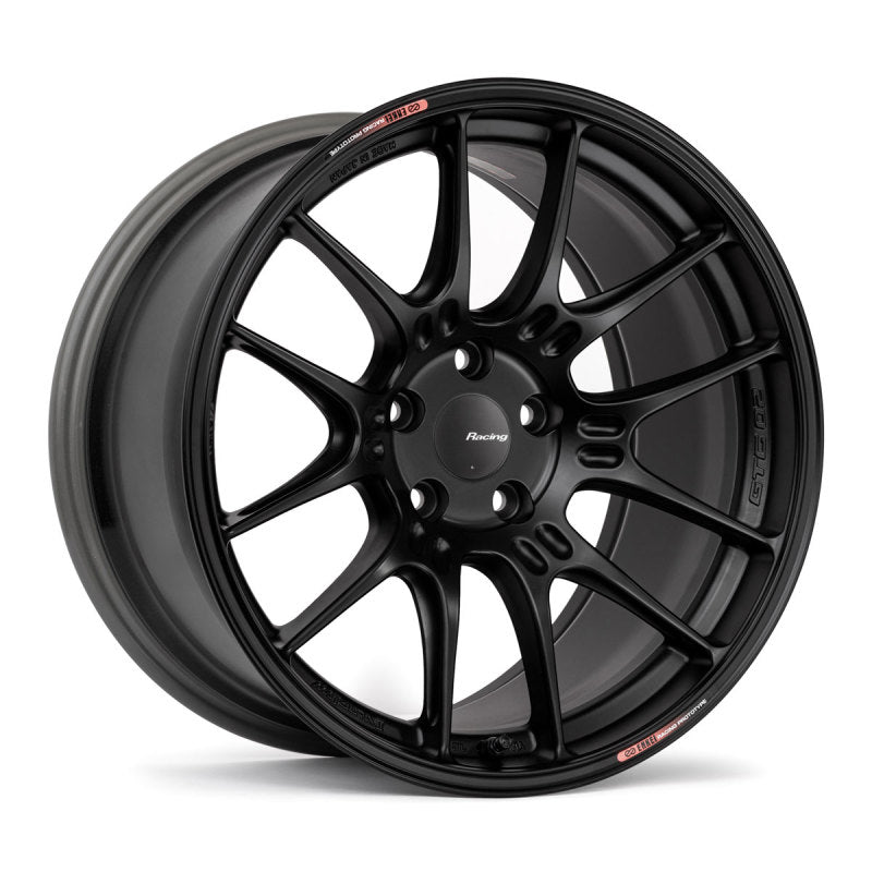 Enkei GTC02 19x9 5x112 45mm Offset 66.5mm Bore Matte Black Wheel