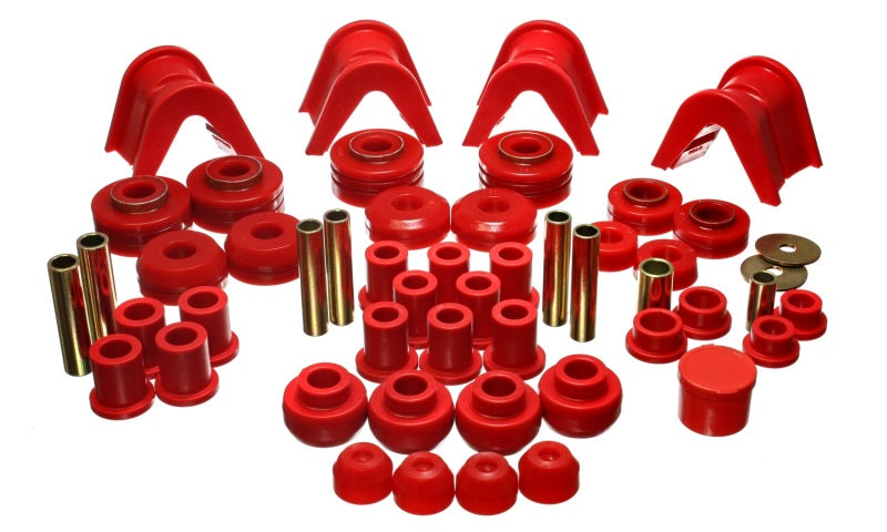 Energy Suspension 73-79 Ford F-150 Pickup w/ 2 Degree C-Bushing Red Hyper-Flex Master Bushing Set