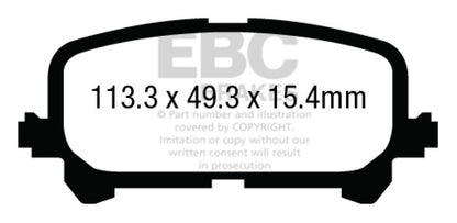 EBC 14+ Acura MDX 3.5 Yellowstuff Rear Brake Pads