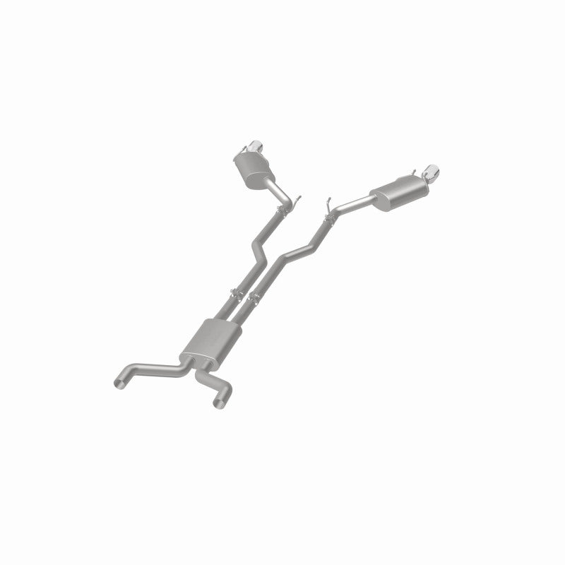 MagnaFlow Cat-Back Stainless Dual Split Rear Exit 4in Polished Tips 11-15 Chevy Camaro 3.6L V6