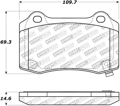 StopTech Street Touring 10+ Camaro Rear Brake Pads