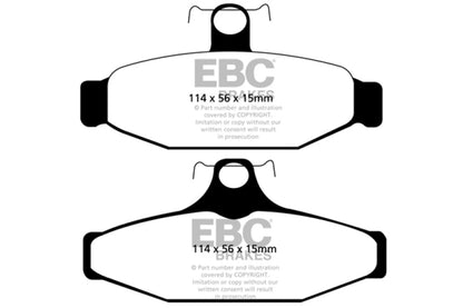 EBC 93-00 Aston Martin Virage 5.3 (AP Caliper) Yellowstuff Rear Brake Pads