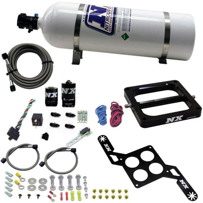 Nitrous Express 4500 RNC Conventional Nitrous Plate Kit w/.375in Solenoid w/15lb Bottle