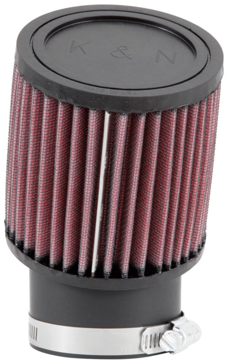 K&N Filter Universal Rubber Round Straight Filter 20 Deg Angled 2-7/16in Flange 3-3/4in OD 4in H