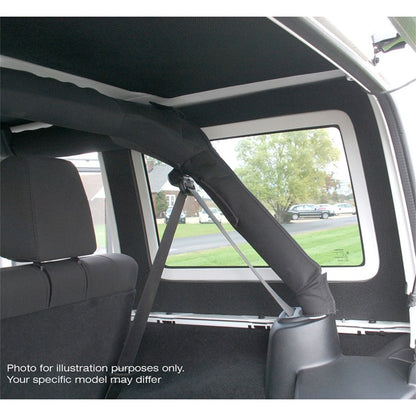 DEI 18-23 Jeep Wrangler JL 4-Door Boom Mat Rear Side Window Trim - 4 Piece - Gray Leather Look