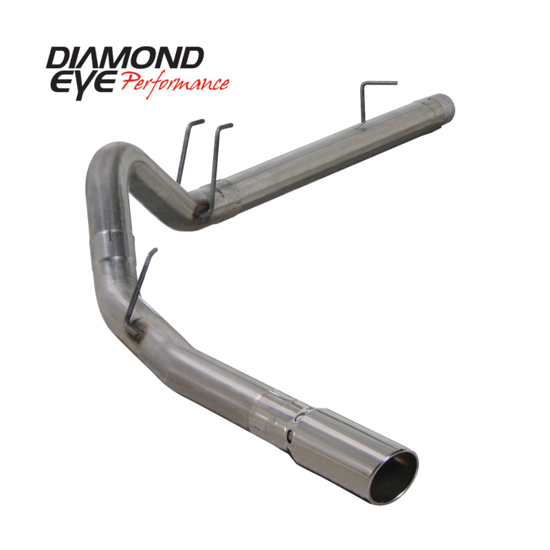 Diamond Eye KIT 4in DPF-BACK SGL SS 08-09 6 4L F250/F350 PCKGD BX46X14X14OD EL-PL 44inX13 5inX13 5in