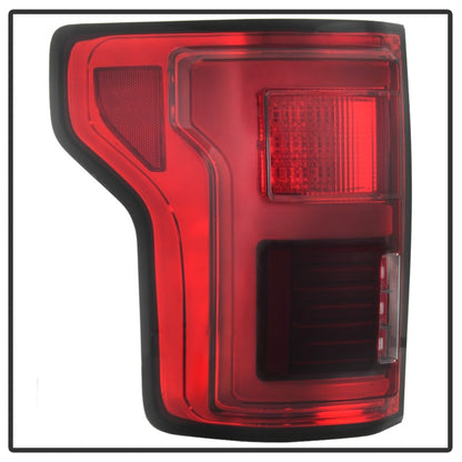 Spyder 15-18 Ford F-150 LED Tail Lights (w/Blind Spot) - Red Clear (ALT-YD-FF15015BS-LBLED-RC)