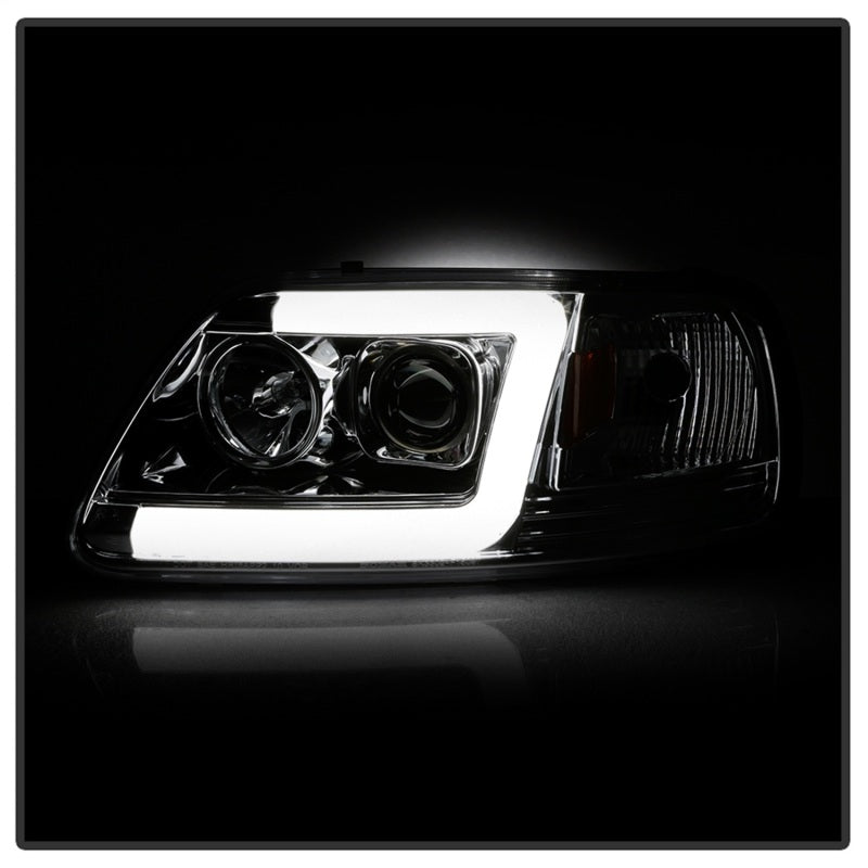 Spyder 97-03 Ford F-150 (After 6/1997) V2 Proj Headlights DRL LED - Chrm (PRO-YD-FF15097V2-LB-C)