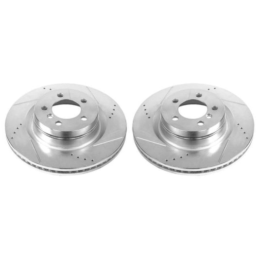 Power Stop 06-09 Land Rover Range Rover Front Evolution Drilled & Slotted Rotors - Pair