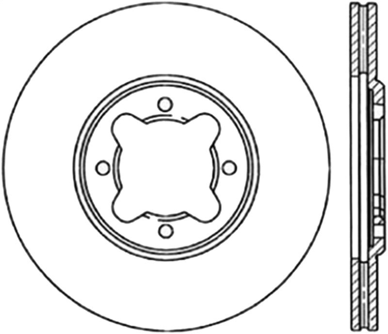 StopTech 82-85 Toyota Celica Supra Drilled Front Right Rotor