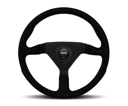 MOMO - Montecarlo Alcantara Steering Wheel 350 mm - Black/Black Stitch/Black Spokes