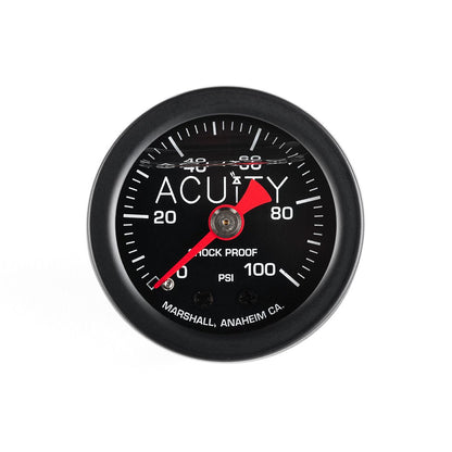 Acuity - 100 PSI Fuel Pressure Gauge in Satin Black Finish