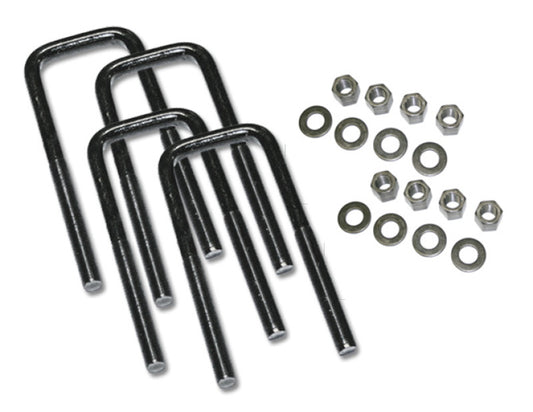 Superlift U-Bolt 4 Pack 9/16x2-1/2x7 Square w/ Hardware