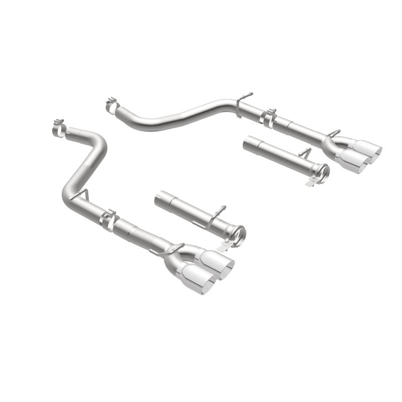 MagnaFlow Axle-Back, SS, 2.5in, Quad Split Rear 3.5in Tip 2015 Dodge Challenger R/T 5.7L