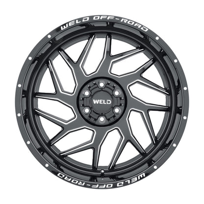 Weld Off-Road W117 20X10 Fulcrum 5X139.7 5X150 ET13 BS6.00 Gloss Black MIL 110.2