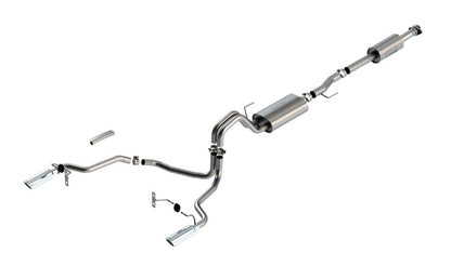 Borla F-150 2021 3.3L CC SB EC STB XL/XLT/Lariat/KR/Plnm/LTD 3/2.25 SRE Cat-Back ATAK Chrome Tips