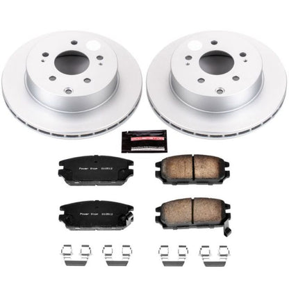 Power Stop 06-12 Mitsubishi Eclipse Rear Z17 Evolution Geomet Coated Brake Kit