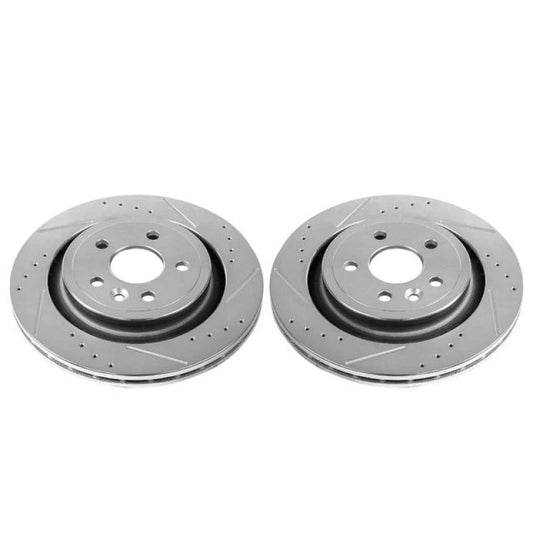 Power Stop 11-18 Volvo S60 Rear Evolution Drilled & Slotted Rotors - Pair