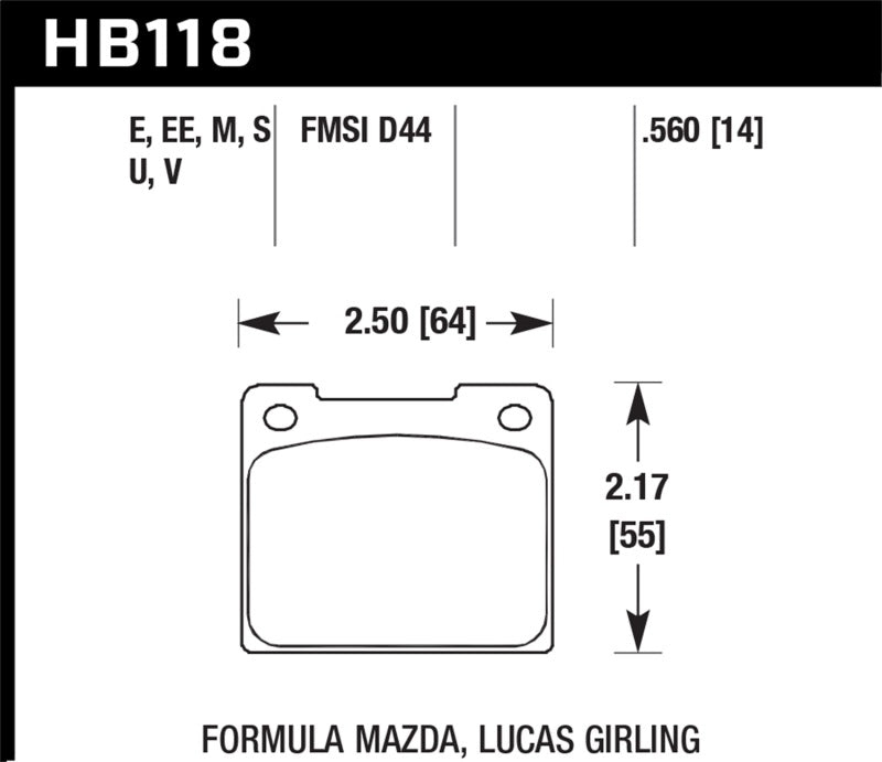 Hawk 65-80 Triumph Spitfire (MKIII/MKIV) DTC-70 Race Front Brake Pads