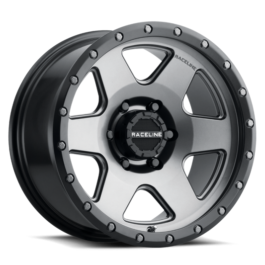 Raceline 946G Boost 18x9in / 8x165.1 BP / -12mm Offset / 130.81mm Bore - Gunmetal Wheel