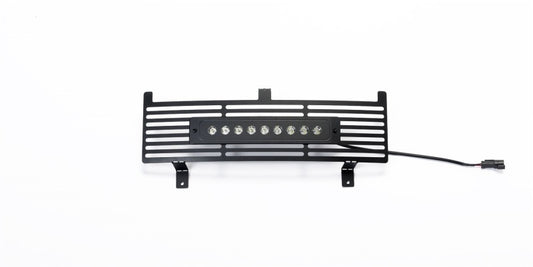 Putco 15-19 Chevy Silv HD SS Black Bar Design Bumper Grille Insert w/ Curved Flush 10in Light Bar