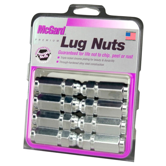 McGard Hex Lug Nut (Cone Seat / Duplex) 1/2-20 / 7/8 Hex / 2.5in. Length (8-Pack) - Chrome