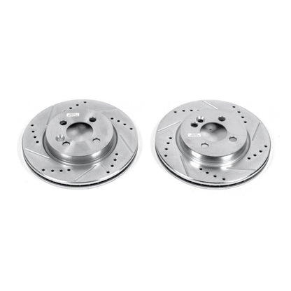 Power Stop 07-09 Mini Cooper Front Evolution Drilled & Slotted Rotors - Pair