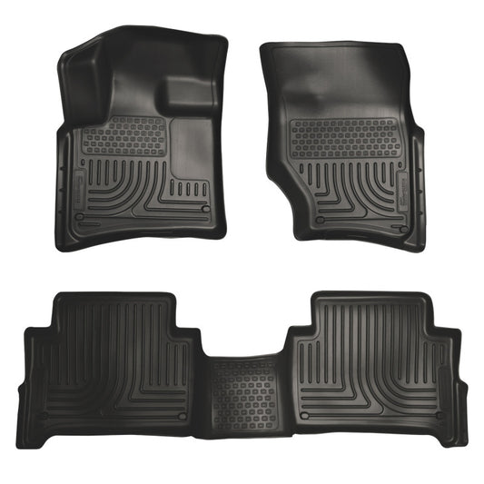 Husky Liners 07-14 Audi Q7 Weatherbeater Black Front & 2nd Seat Floor Liners