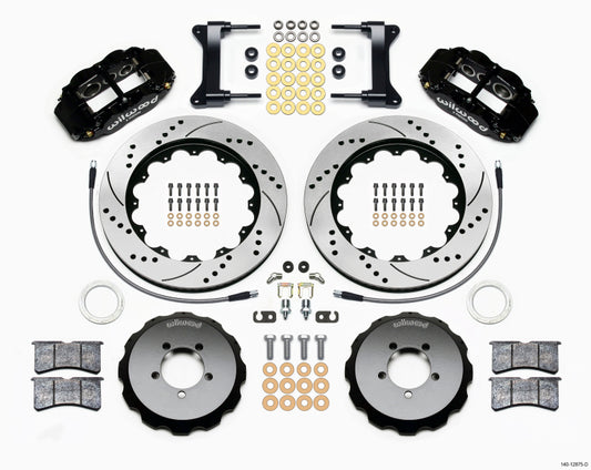 Wilwood Narrow Superlite 6R Front Hat Kit 14.00in Drilled 1999-2012 Subaru WRX w/Lines