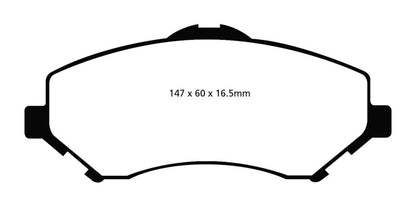 EBC 08-11 Chrysler Town & Country 3.3 Greenstuff Front Brake Pads