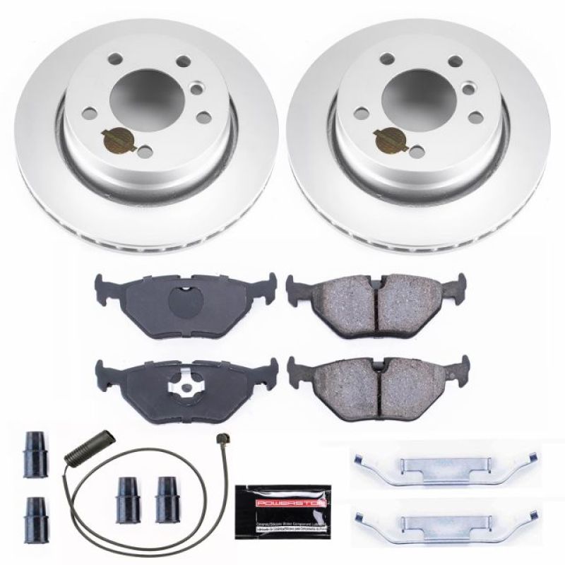 Power Stop 98-99 BMW 323i Rear Z23 Evolution Sport Coated Brake Kit