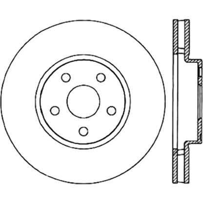 StopTech Sport Slotted (CRYO) 92-95 Toyota MR2 Front Right Slotted Rotor