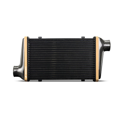 Mishimoto Universal Carbon Fiber Intercooler - Gloss Tanks - 600mm Silver Core - S-Flow - DG V-Band