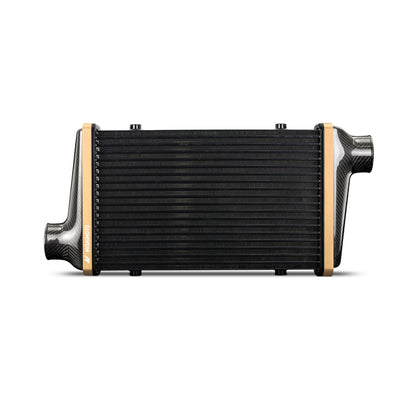 Mishimoto Universal Carbon Fiber Intercooler - Gloss Tanks - 525mm Black Core - C-Flow - C V-Band