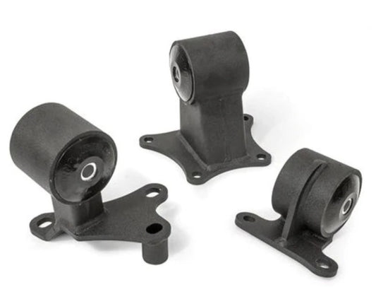 Innovative 90-93 Accord F-Series Black Steel Mounts 85A Bushings (Auto to Manual)