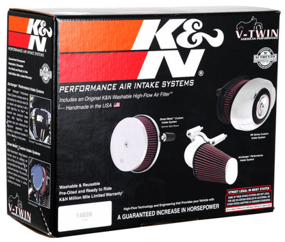 K&N 08-15 Harley Davidson Street Metal Intake System - Chrome