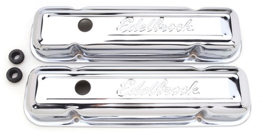 Edelbrock Valve Cover Signature Series Pontiac 1962-1979 301-455 CI V8 Low Chrome