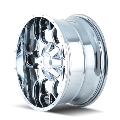 Mayhem 8015 Warrior 20x10 / 5x127 BP / -25mm Offset / 87mm Hub Chrome Wheel