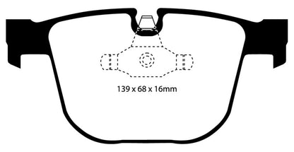 EBC 08-10 BMW M3 4.0 (E90) Yellowstuff Rear Brake Pads