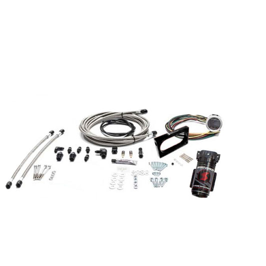 Snow Performance 05-10 Mustang Stg 2 Boost Cooler Water Inj Kit (SS Brded Line/4AN Fitting) w/o Tank