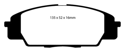 EBC 07-11 Acura CSX (Canada) 2.0 Type S Redstuff Front Brake Pads