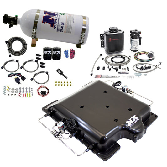 Nitrous Express Dodge Hellcat Supercharger Lid Nitrous/Water Injection Kit (100-400HP) w/10lb Bottle