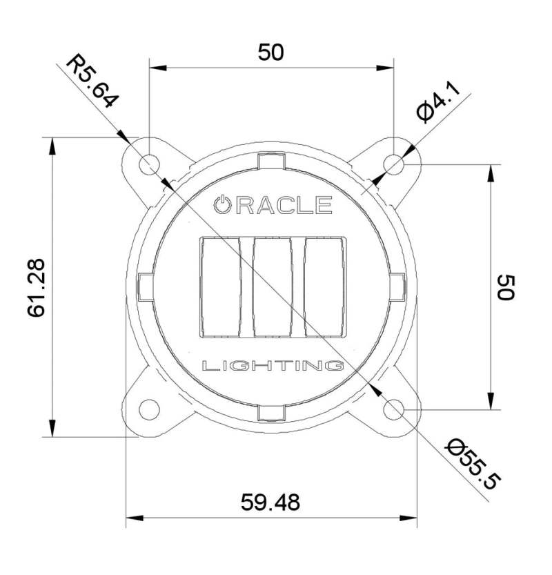 Oracle 60mm 15W Fog Beam LED Emitter - 3000K SEE WARRANTY