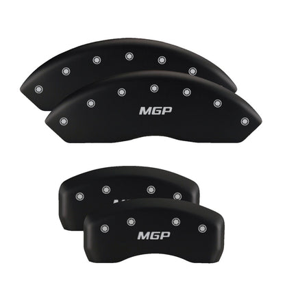 MGP 4 Caliper Covers Engraved Front & Rear Lincoln Red finish silver ch