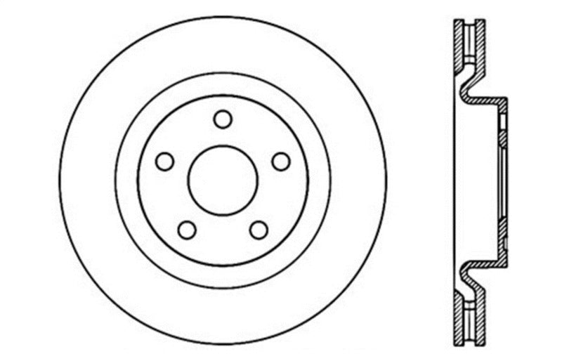 StopTech 08-09 Pontiac G8 Slotted & Drilled Front Left Rotor