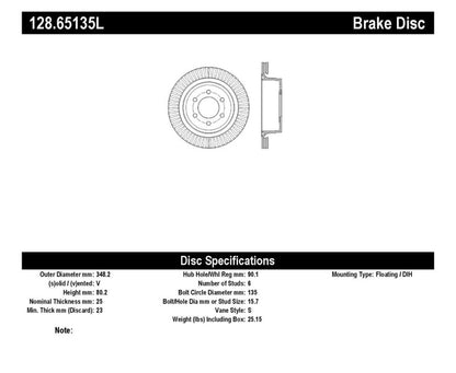 StopTech Drilled Sport Brake Rotor