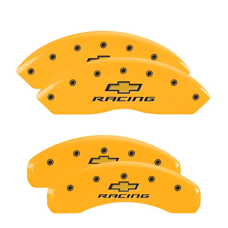 MGP 4 Caliper Covers Engraved Front & Rear MGP Yellow finish black ch