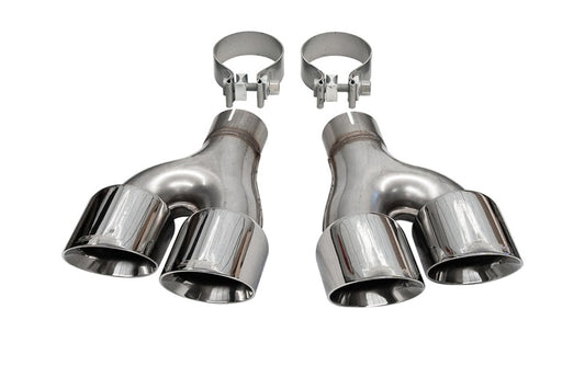Corsa 11-21 Jeep Grand Cherokee Twin 2.5in Inlet / 4in Outlet Polished Pro-Series Tip Kit